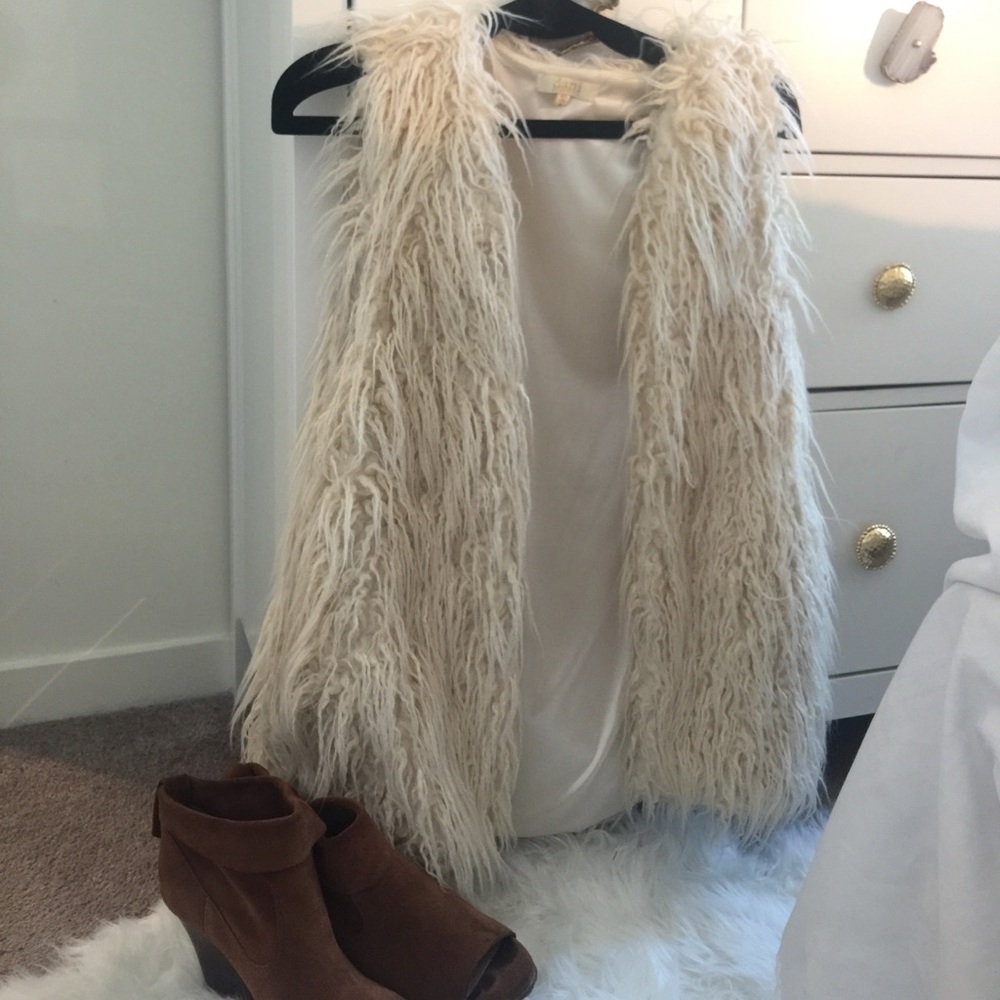 Faux fur vest